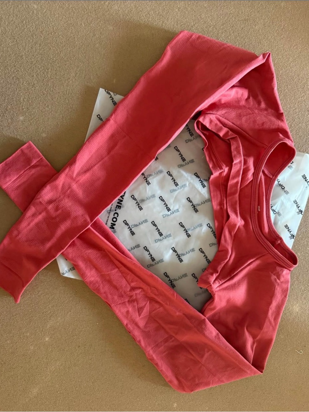 Women’s Long-Sleeve Jersey Top in Coral Pink